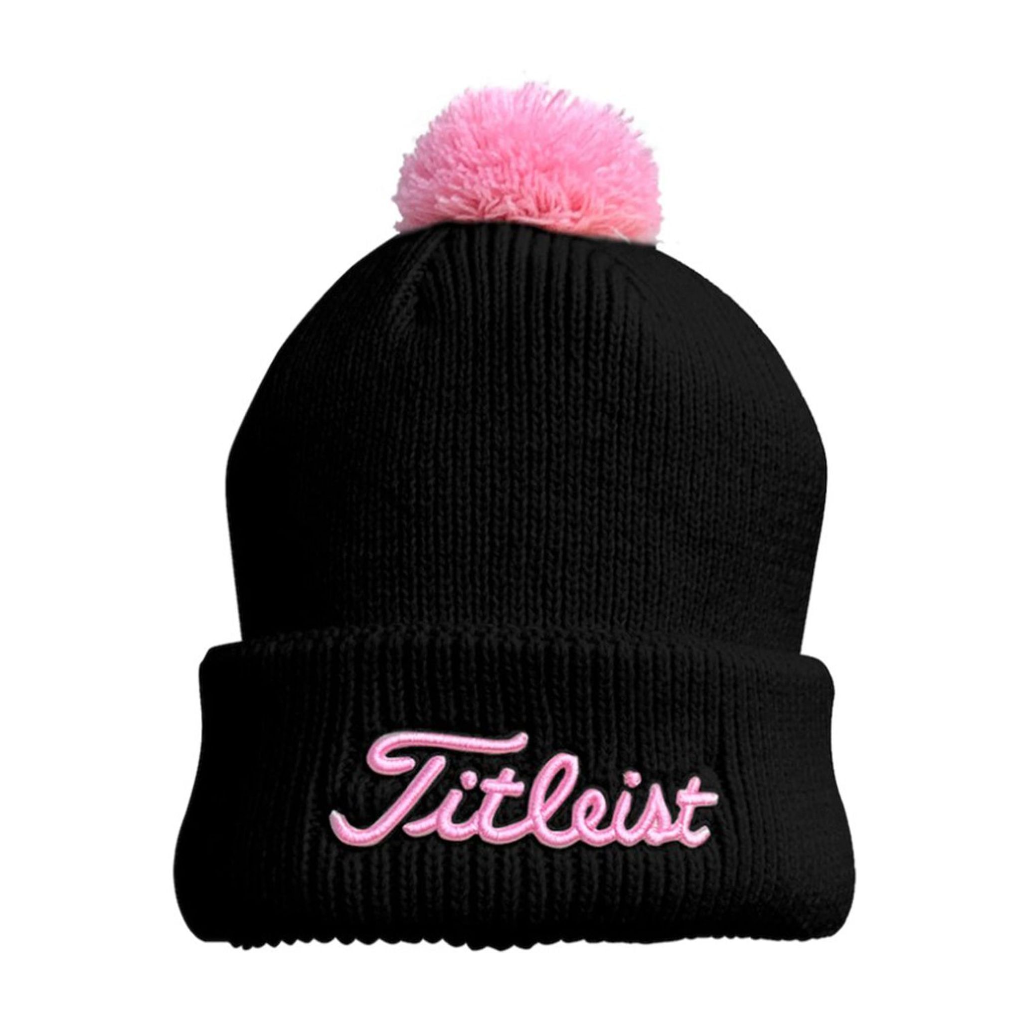 Titleist Beanie Pom Pom W Schwarz/Pink Damen