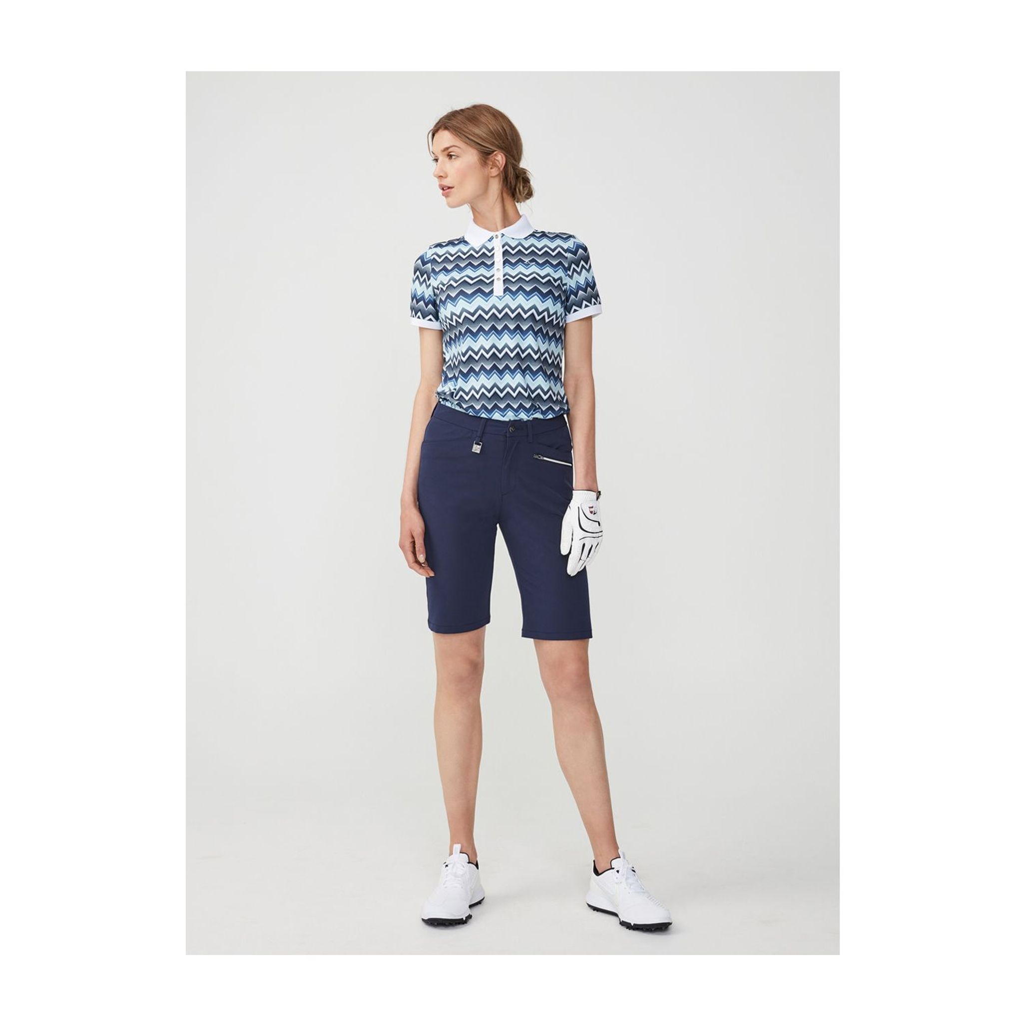 Röhnisch Element Polo Zigzag Blue Damen