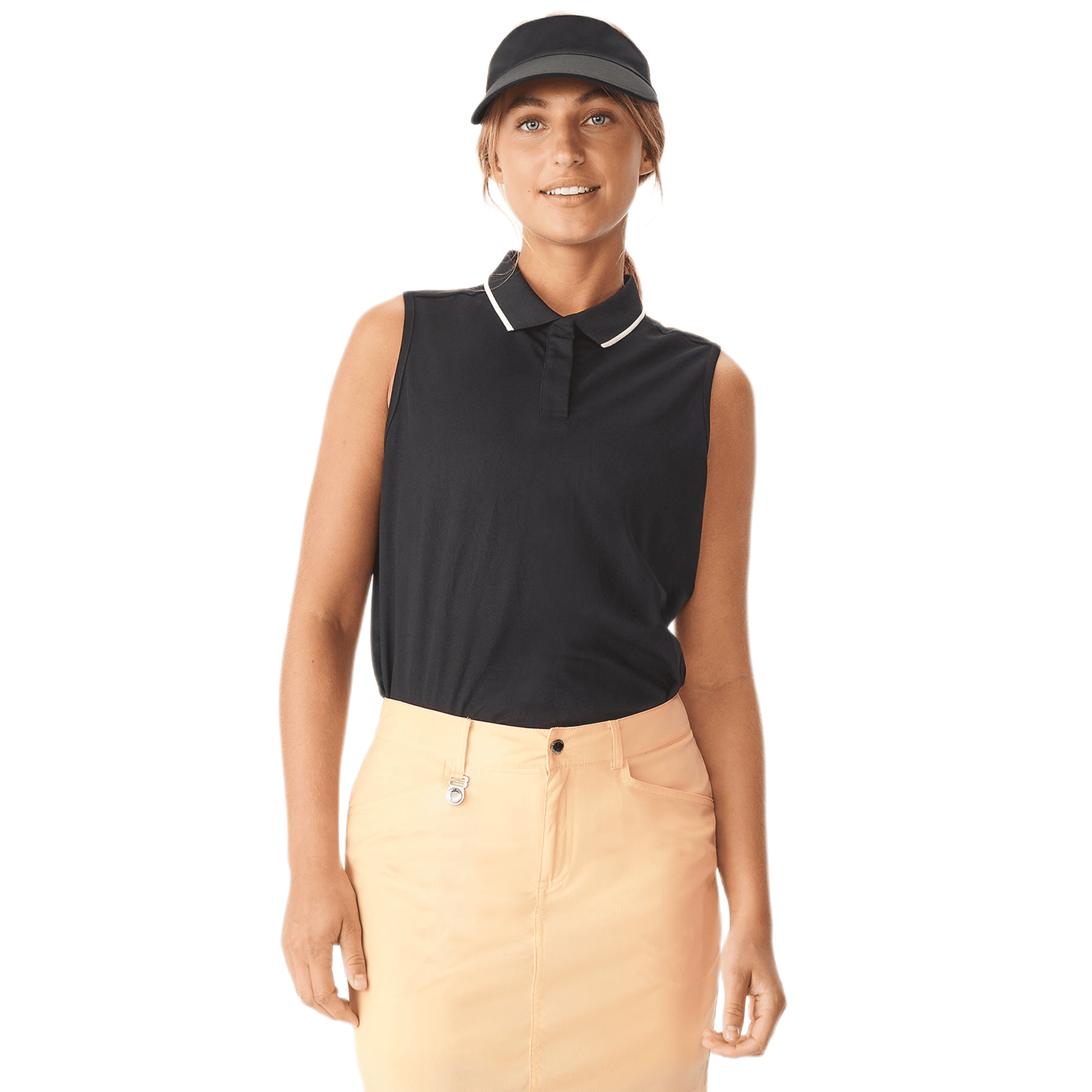 Röhnisch Mildred Golf Polo Ärmellos Schwarz Damen Damen