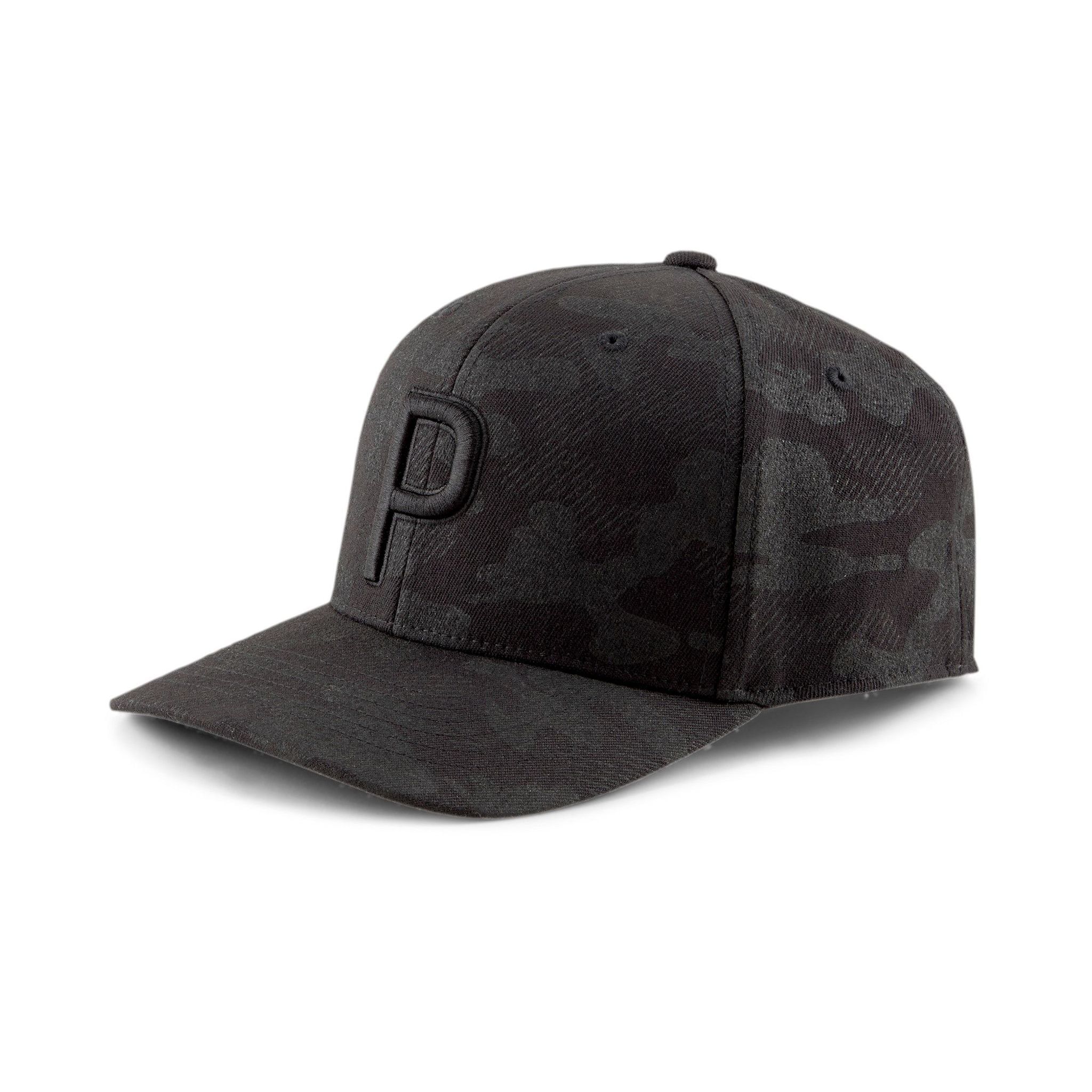 Puma P Snapback Golfkappe Camo Muster Schwarz Herren Herren