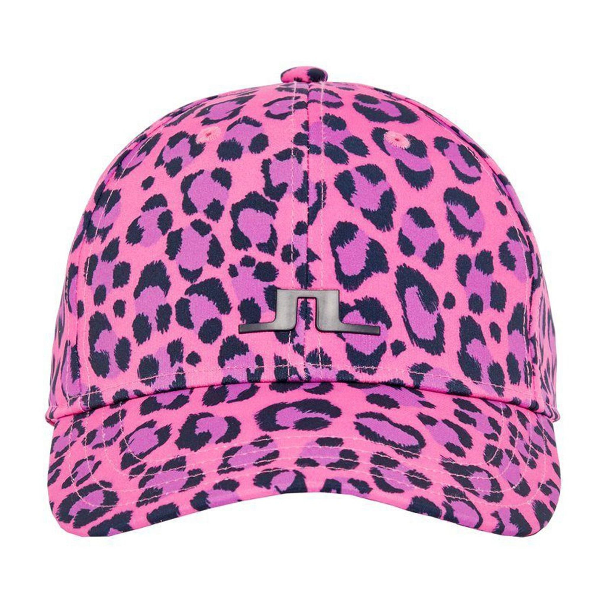 J. Lindeberg W Angie Cap-Tech Stretch Kappe Pink Leopard Damen