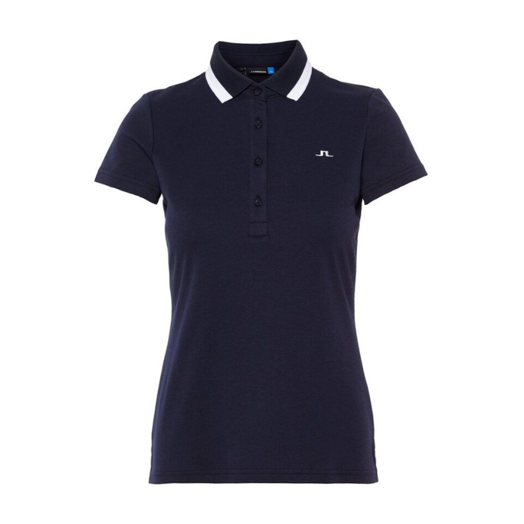 J. Lindeberg W Alve-Cotton Poly Polo Navy Melange Damen