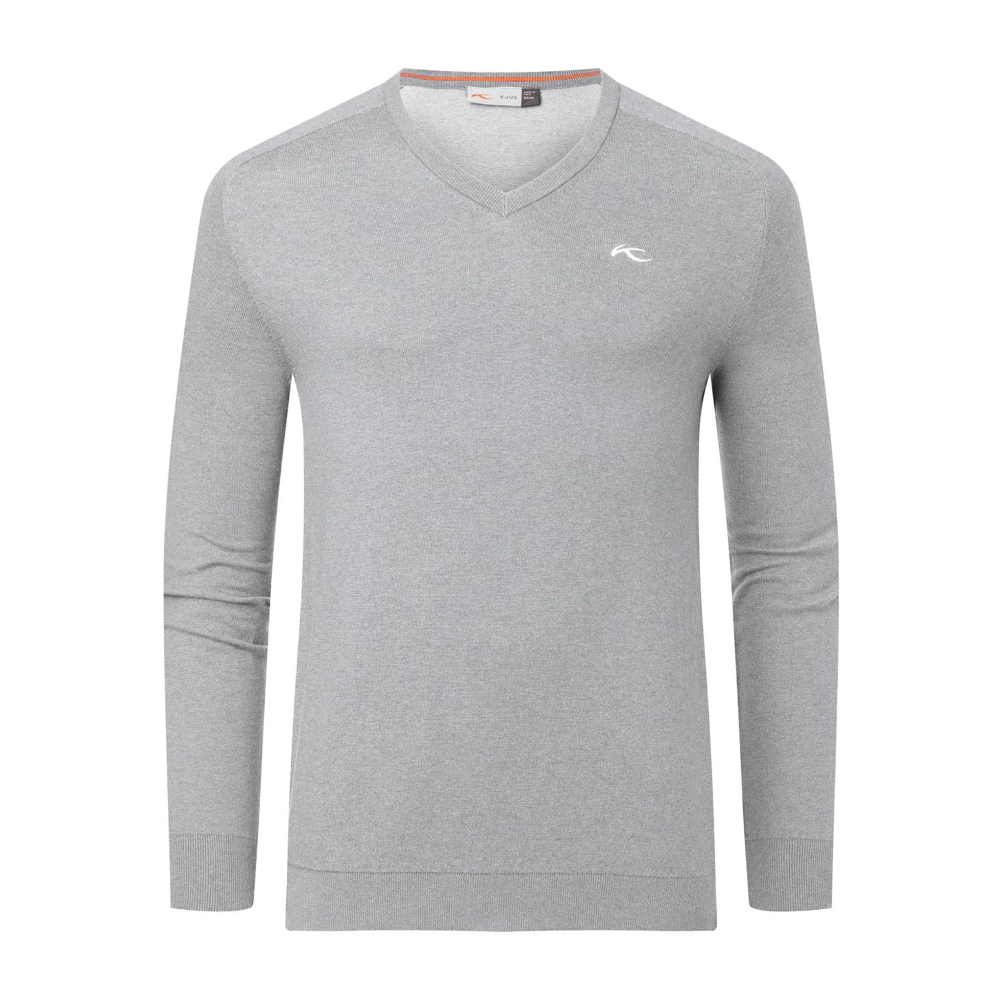 Kjus Pullover V-Neck Kirk Silbergrau/Melange Herren