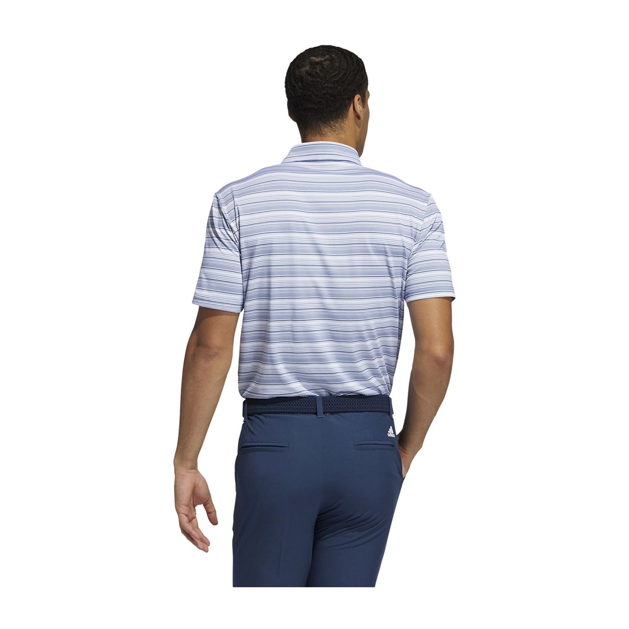 Adidas Heather Snap SS Polo Navy/Weiß Herren