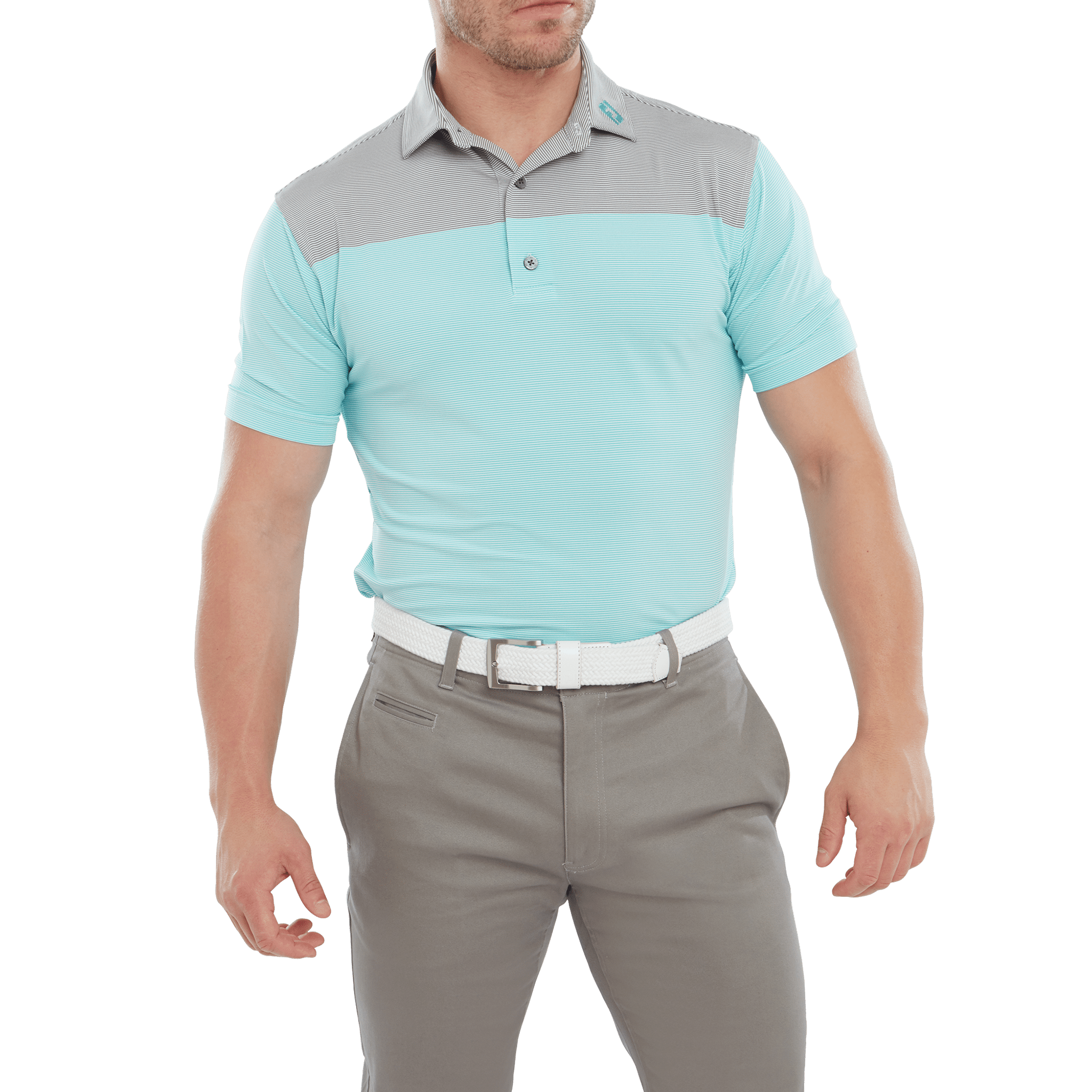 Footjoy End-on-End Block Poloshirt Herren