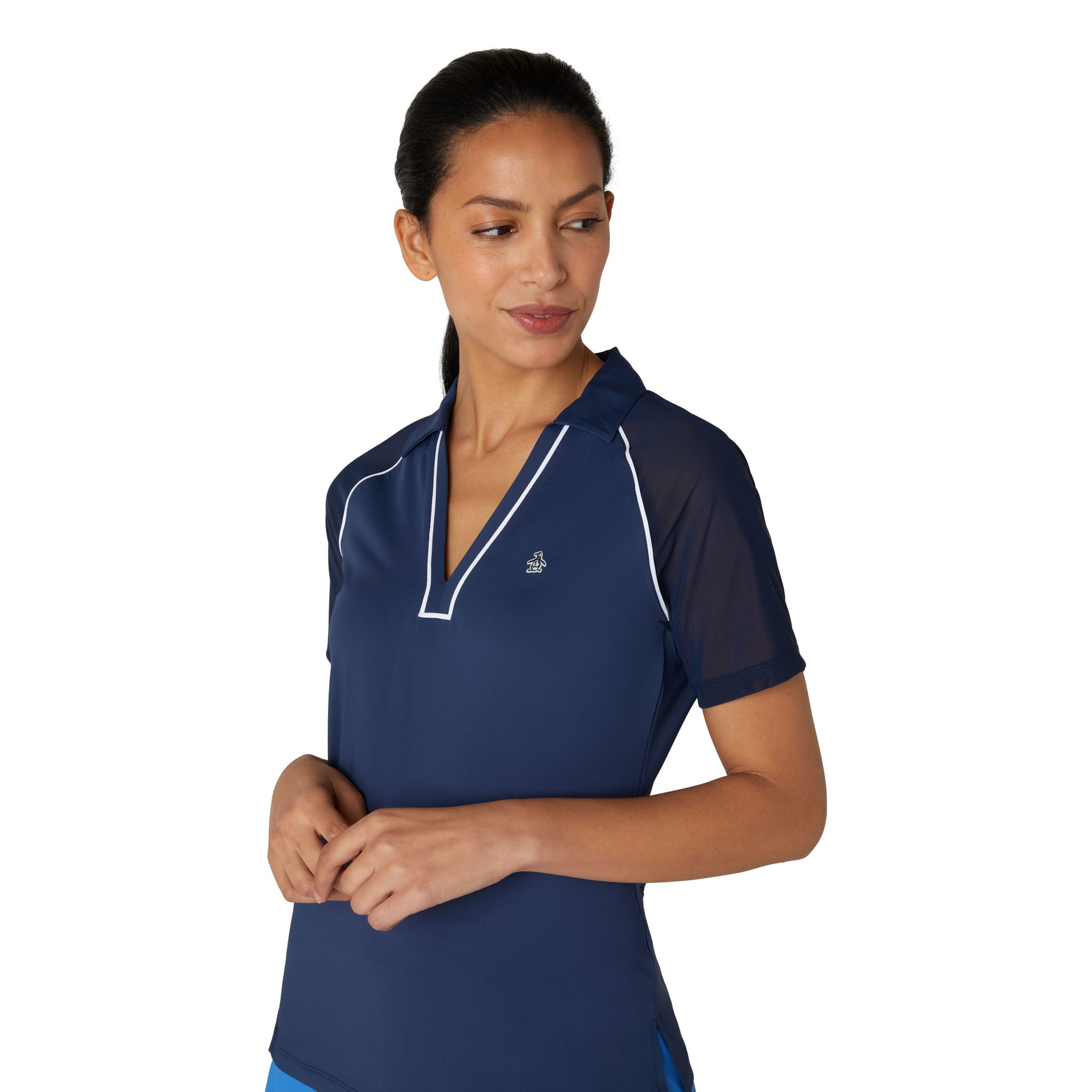 Original Penguin V-Neck Colour Polo Damen