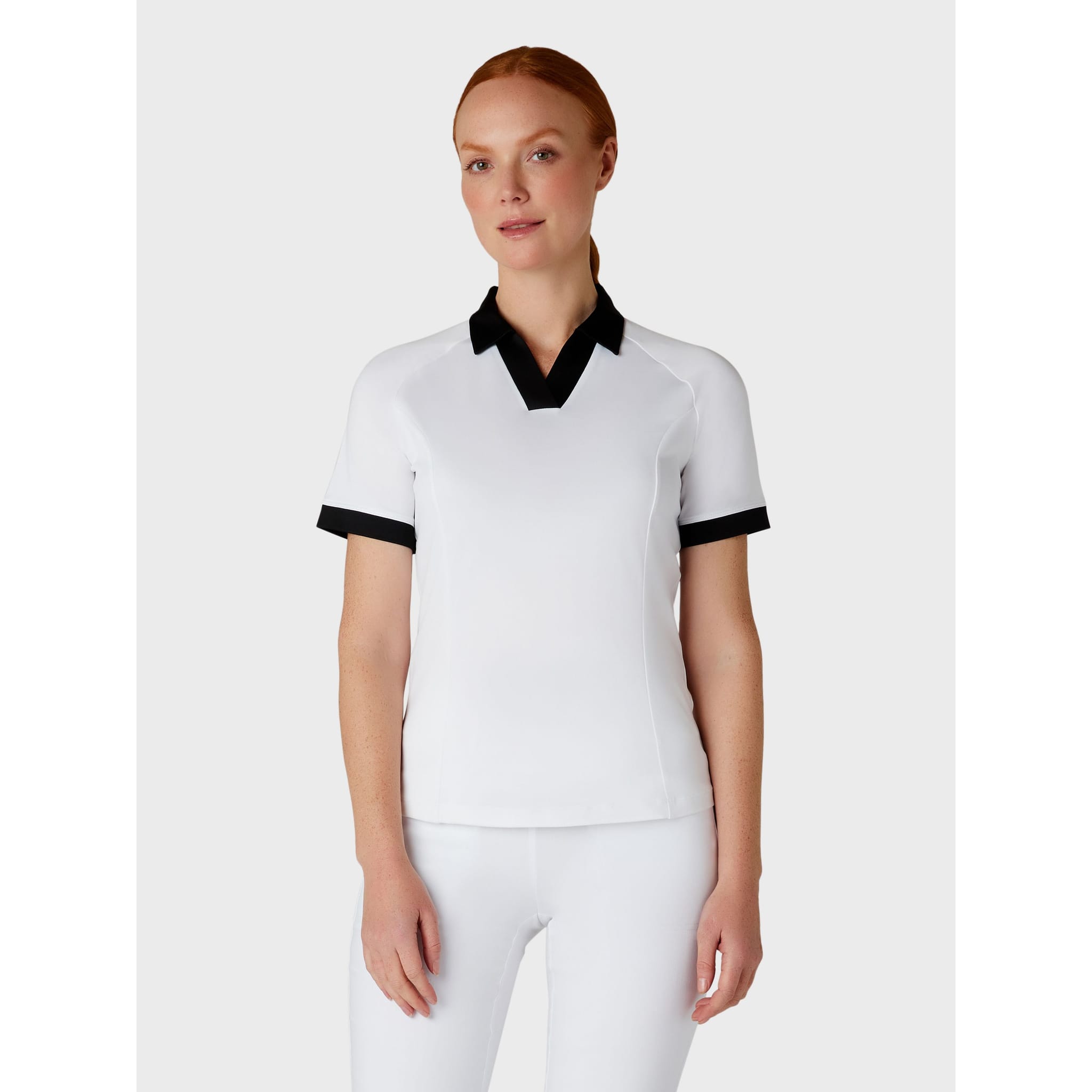 Callaway Short Sleeve V-Placket ColorBL Shirt Damen