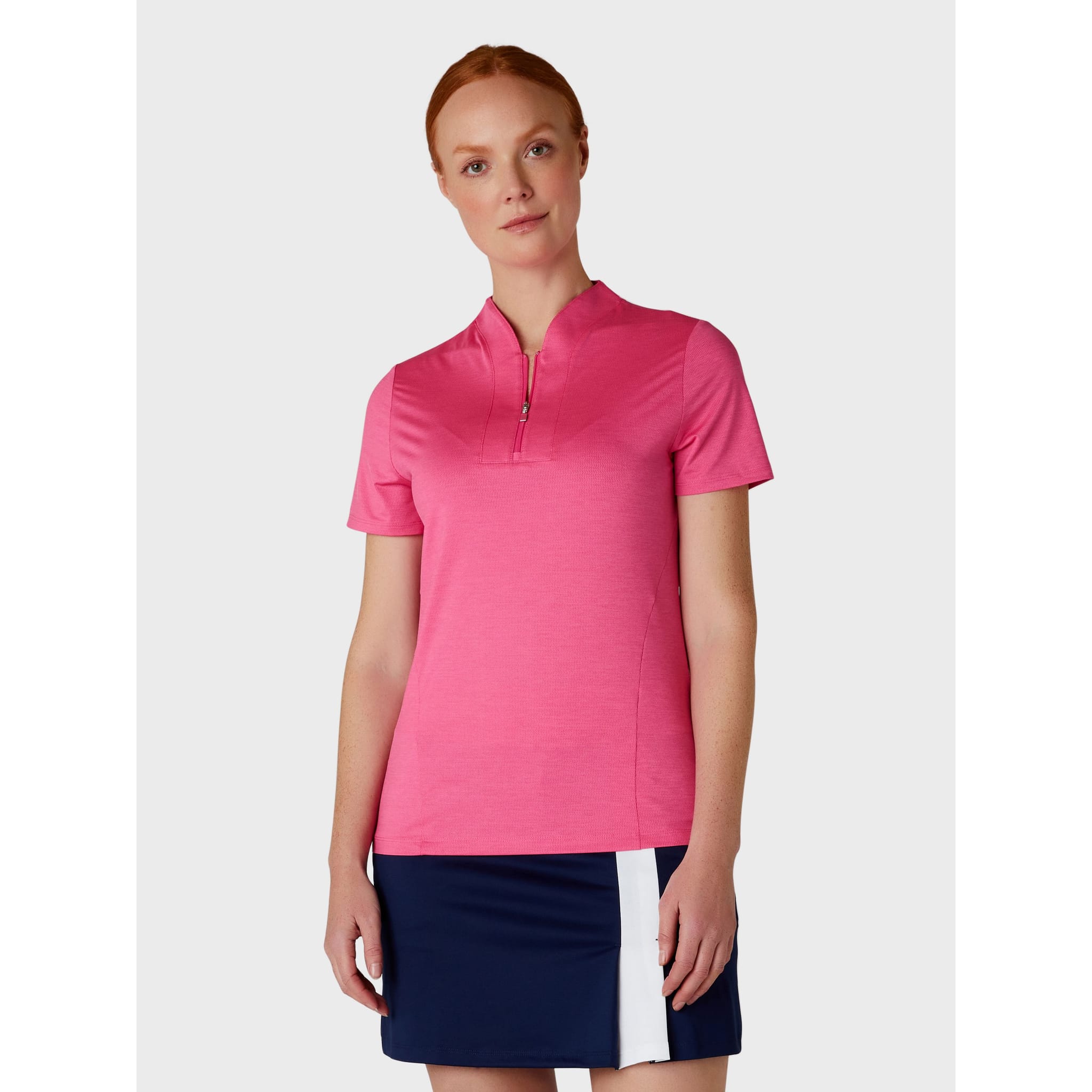 Callaway Short Sleeve Tonal Heather Polo Damen