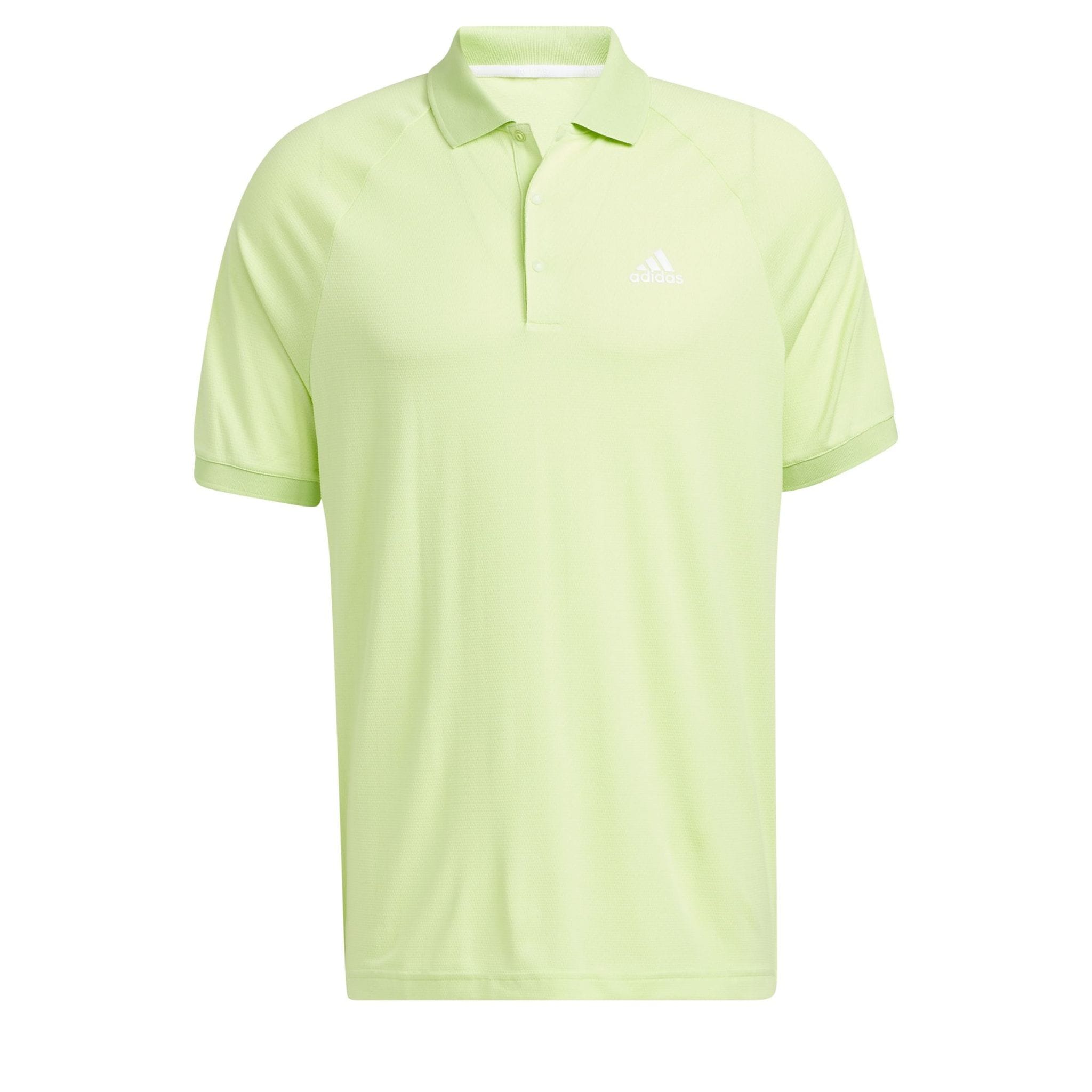 Adidas M Polo Moss Stitch Pulse Lime/Weiß Herren