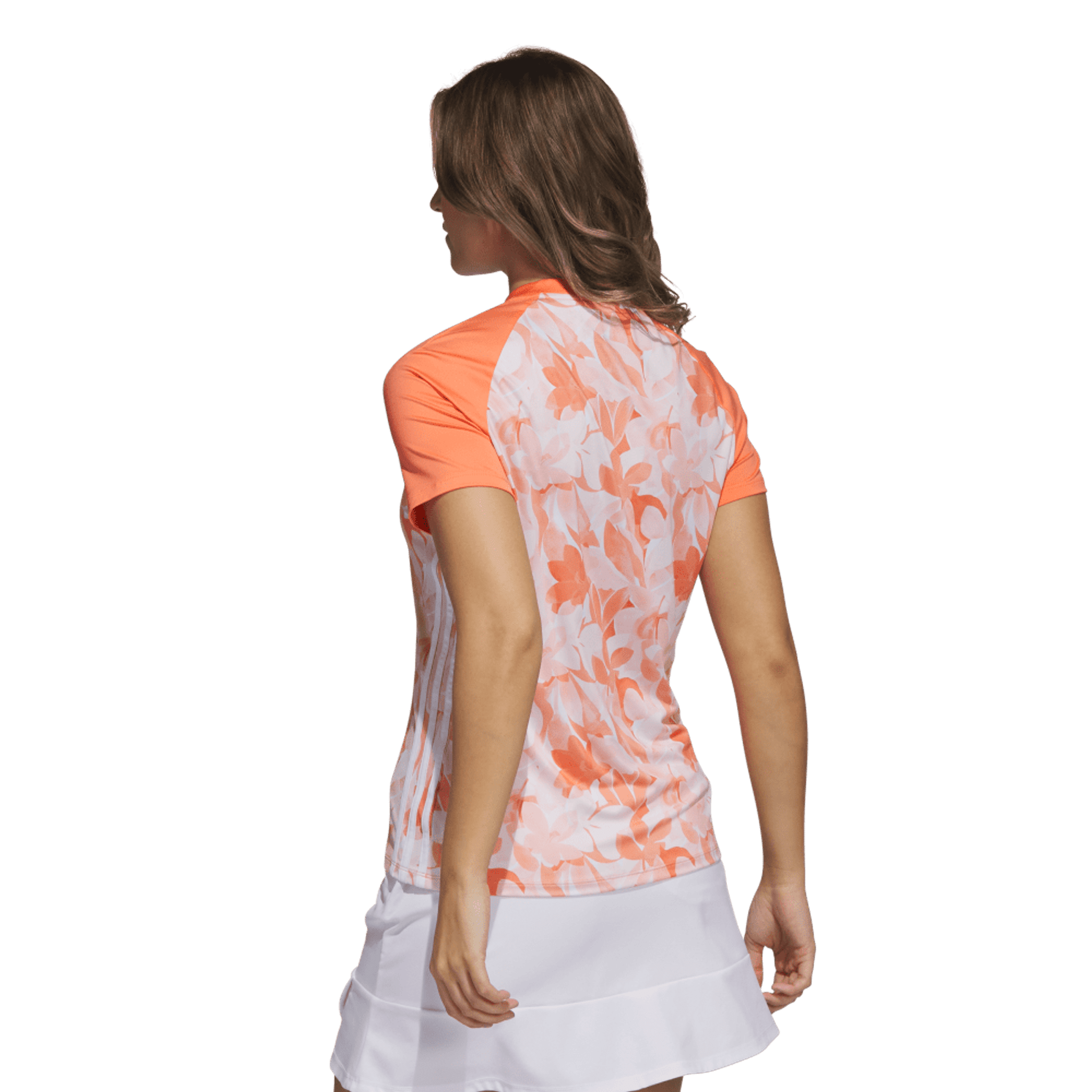 Adidas Floral Ss P Polo Damen Coral XL Damen