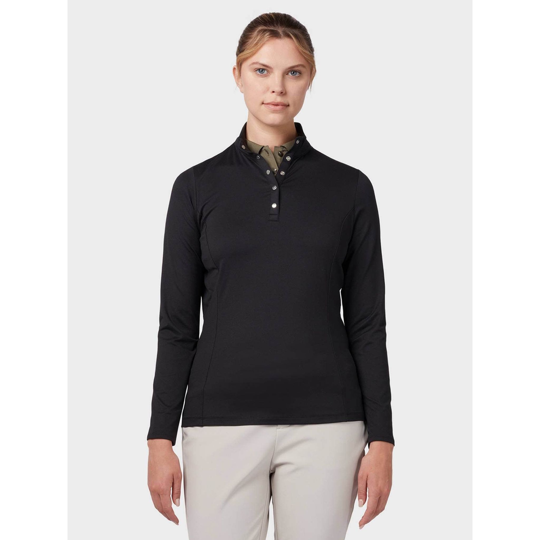 Dámske dlhým rukávom polo Callaway Thermal Fleece Jersey