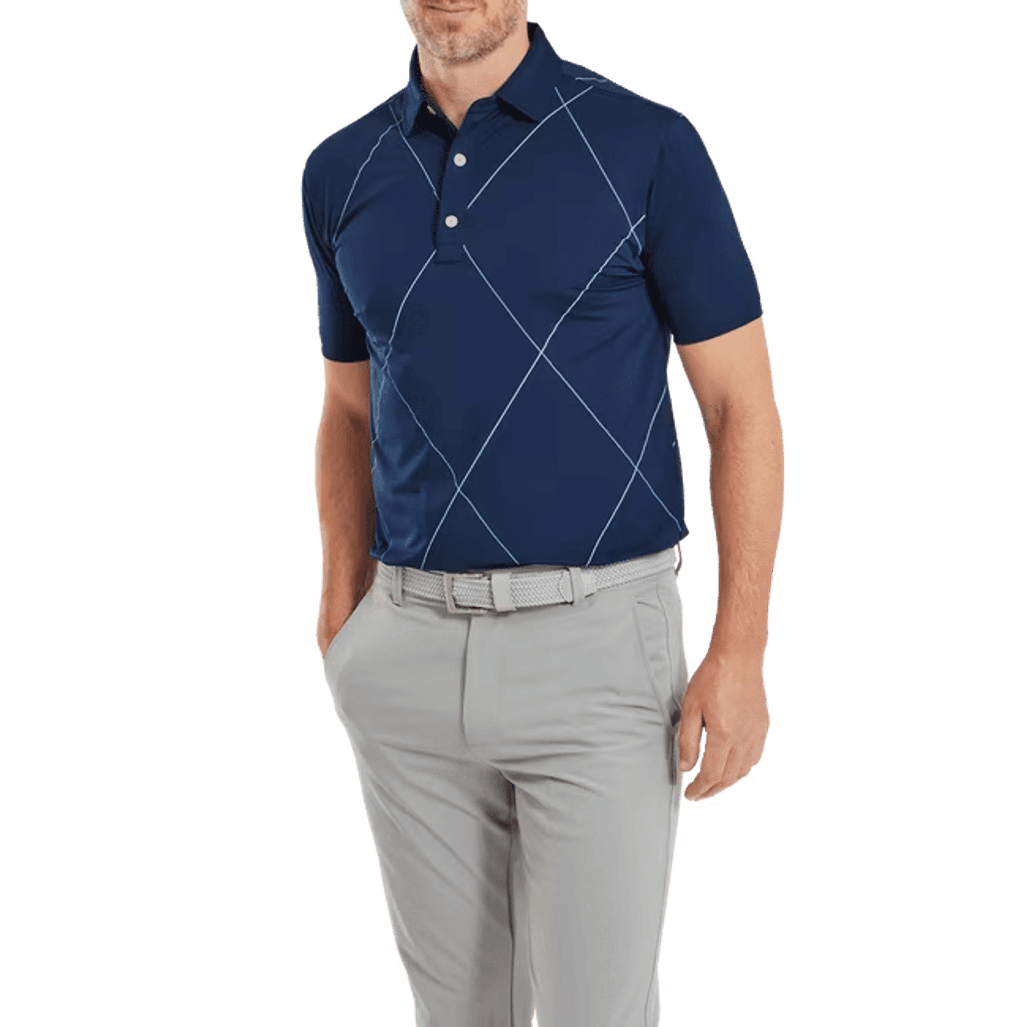 Footjoy Raker Print Lisle Poloshirt Herren