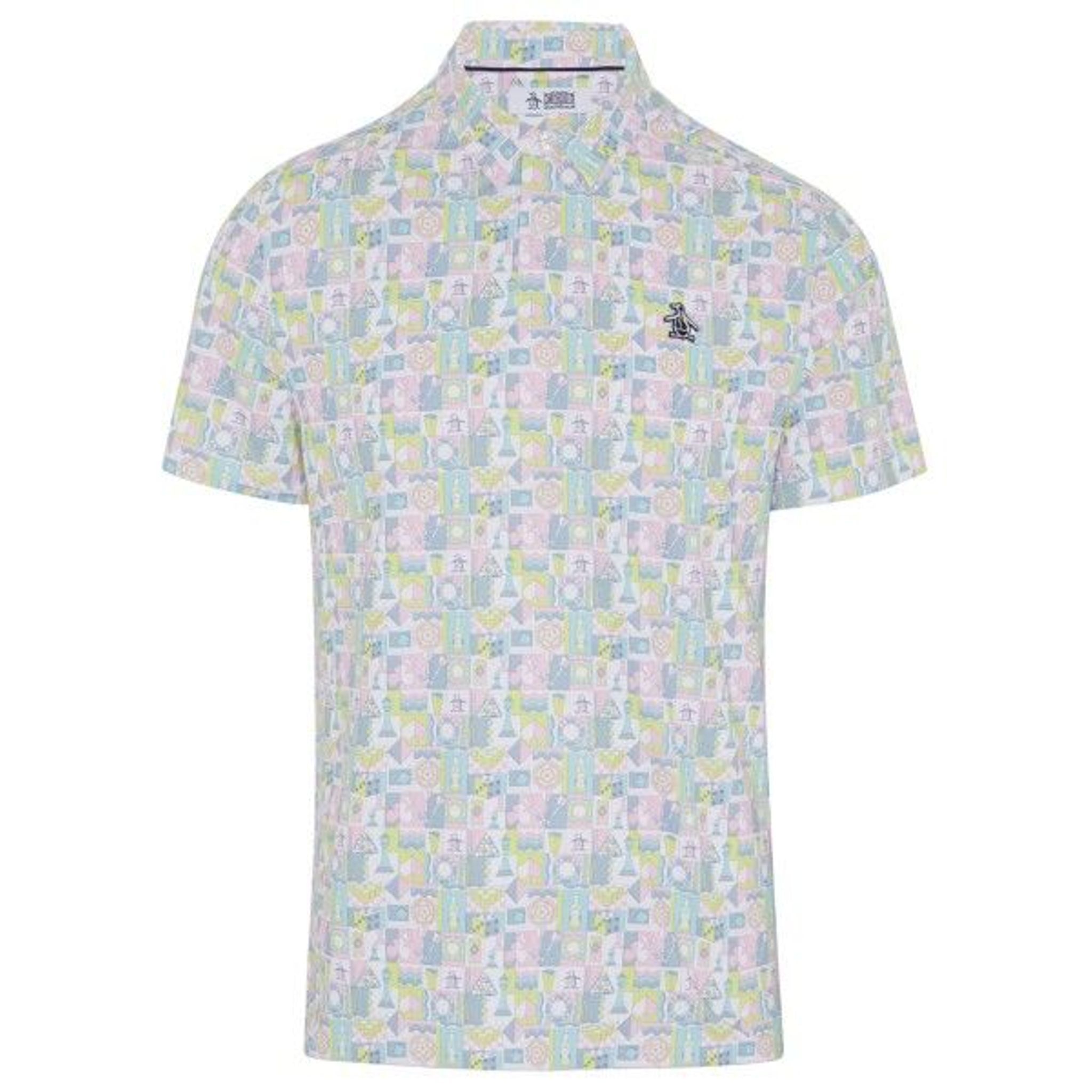 Pôvodné Penguin Pete Game Grid Print Polo Pánske