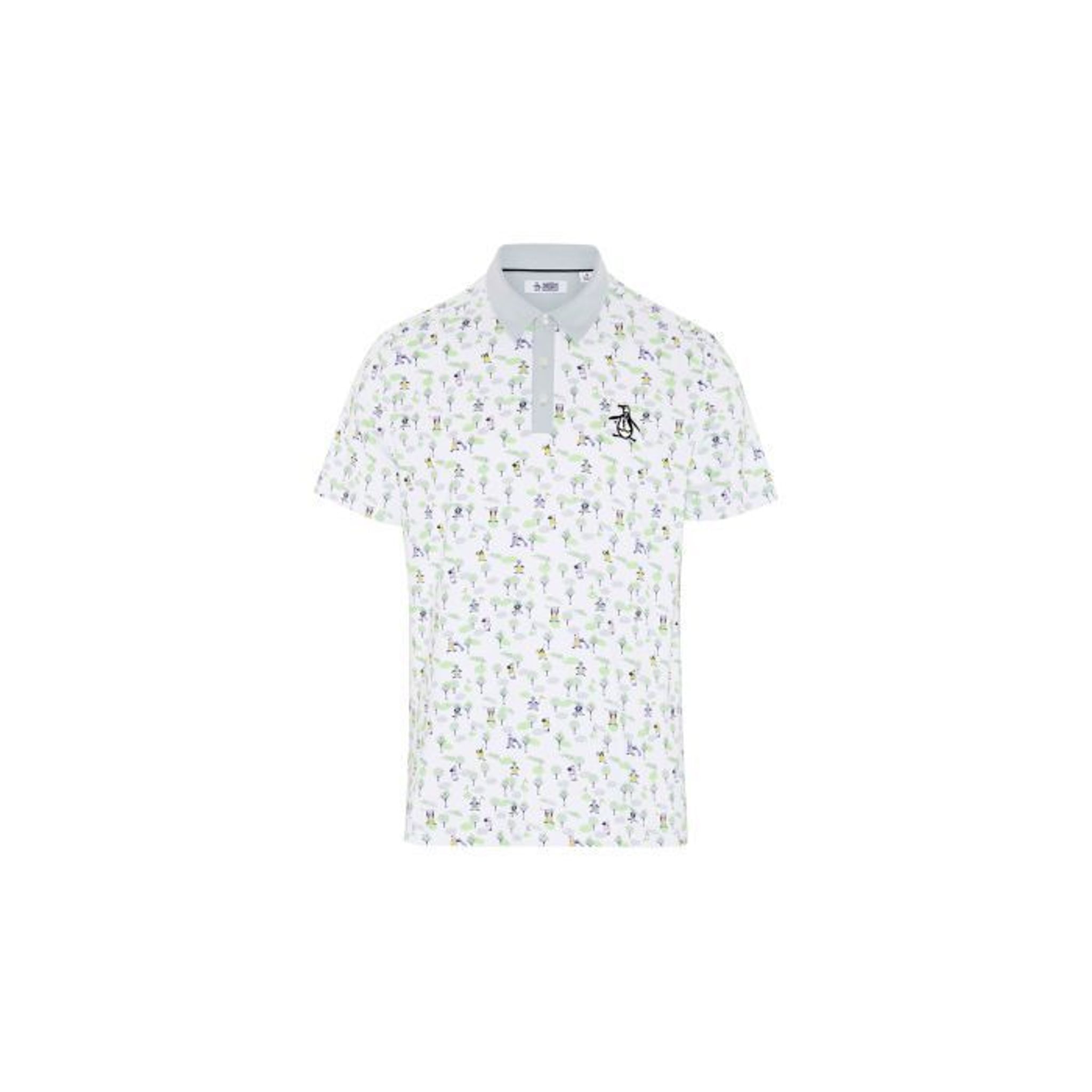 Originálny Penguin Pete 'N The Course Colour Block Print Polo Pánske