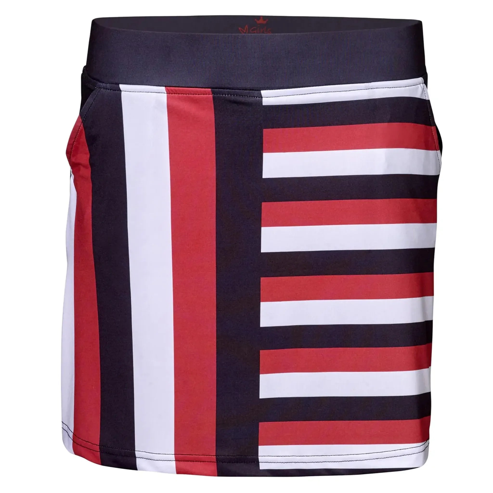 Girls Golf Striped Fashionista Skort Red Flow Dámsky